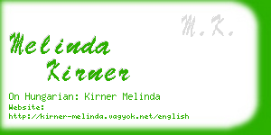 melinda kirner business card